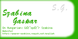 szabina gaspar business card